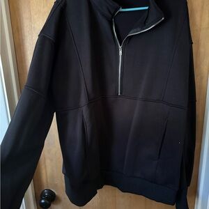 Women’s Black Half-Zip Sweater